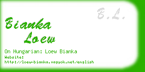 bianka loew business card